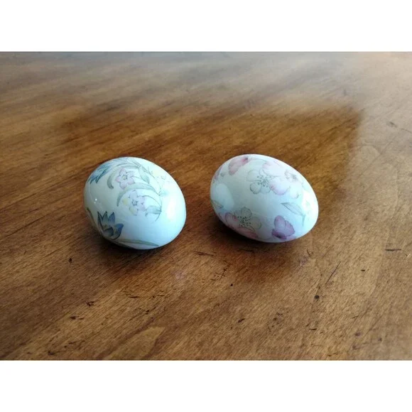 Vintage The Egg Lady Decorative Porcelain Eggs Floral Patterns Spring Easter - Picture 8 of 13